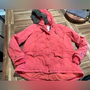 Women’s mossimo coral jacket w/hood large